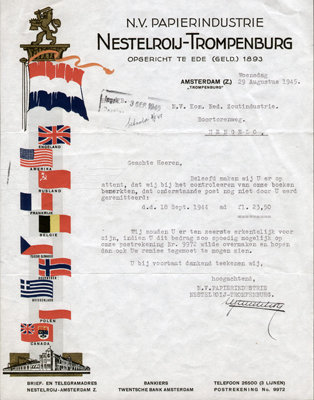 Nestelroy stak in 1945 de vlag uit