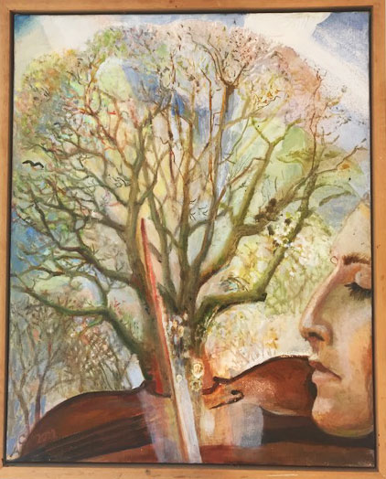Muziek maakt lente, door Catharina Nieuwenhout, 40 x 60 cm, olieverf