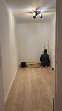 slaapkamer waar Catharina Nieuwenhout een bedhoofd gaat schilderen