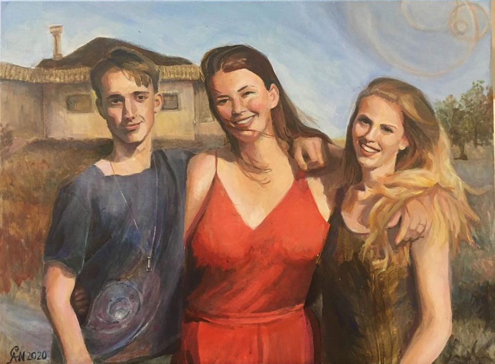 Catharina Nieuwenhout;portret van 3 kinderen
